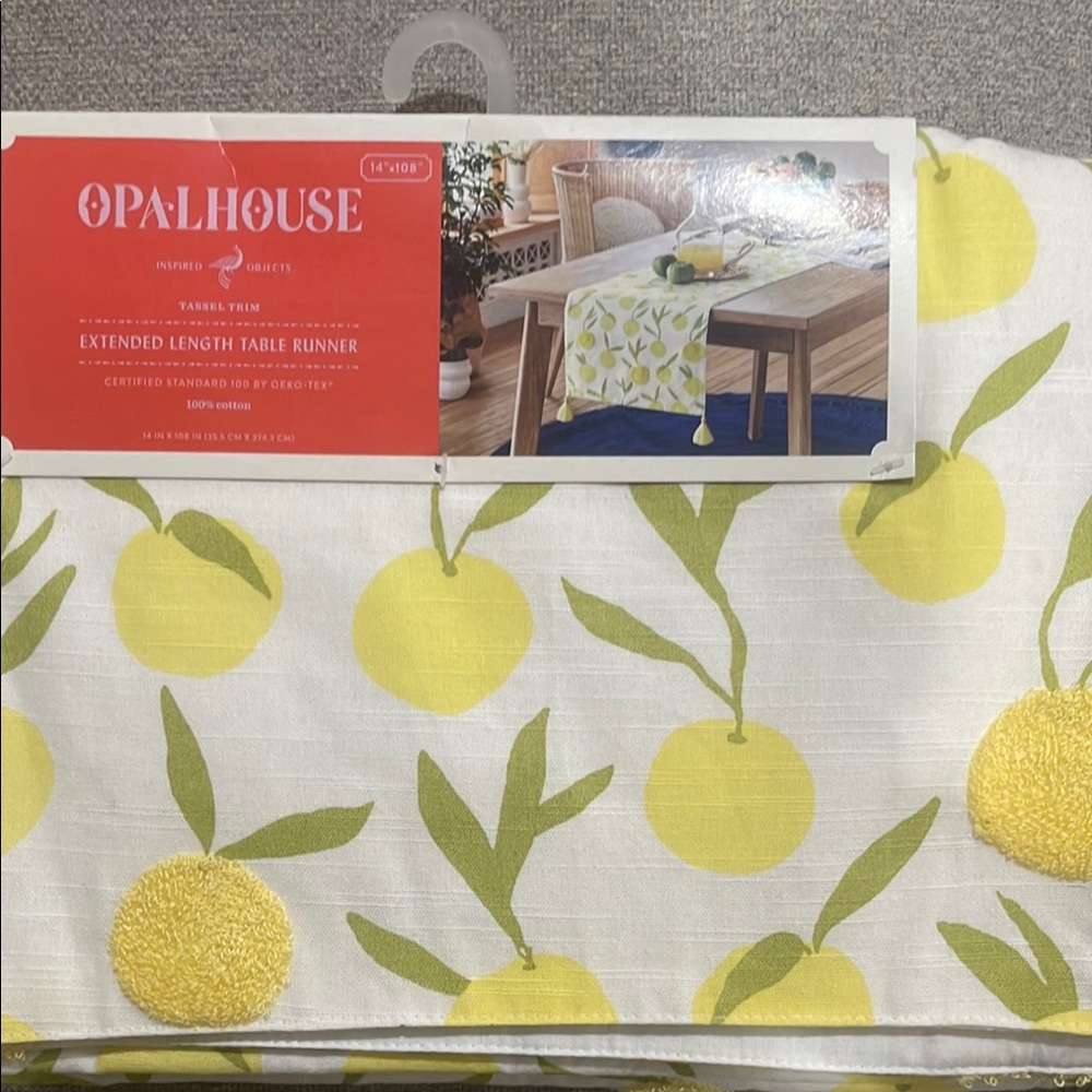 Opalhouse Lemon and Green Table Runner